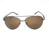 Polarized brown lens with full metal frame ,slightly curve shape.